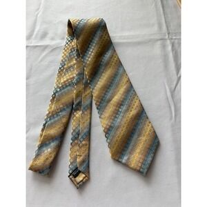Graceli Paulini Necktie Gold Blue Polka Dot‎ Patterned Italian Style